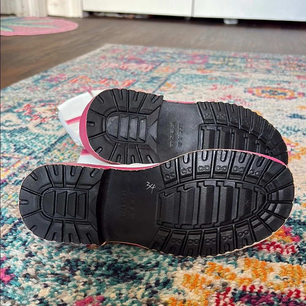 Kids Pink and White Boots - Picture 6 of 6